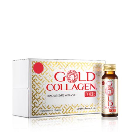 Gold collagen forte 10 flaconi contro l'invecchiamento