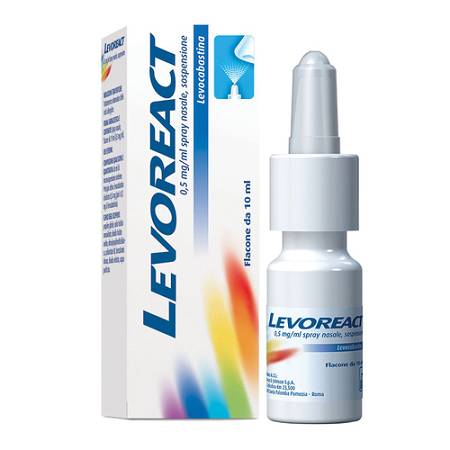 Levoreact spray nasale 10 ml 0,5 mg