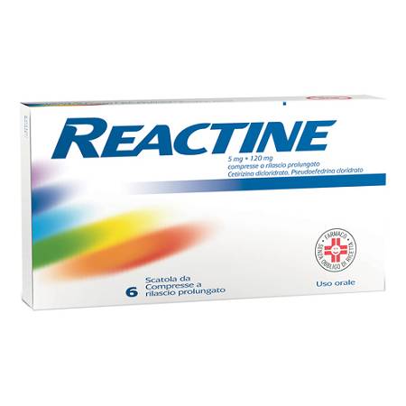 Reactine 6 compresse 5 mg +120 mg rp