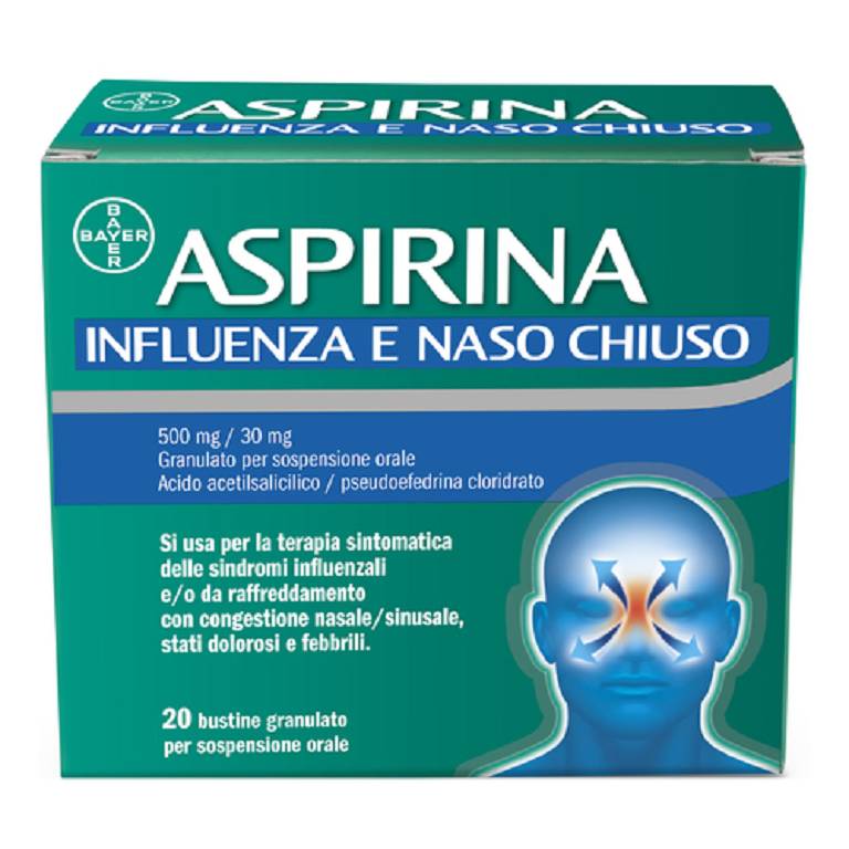 Aspirina influenza e naso chiuso 20 bustine