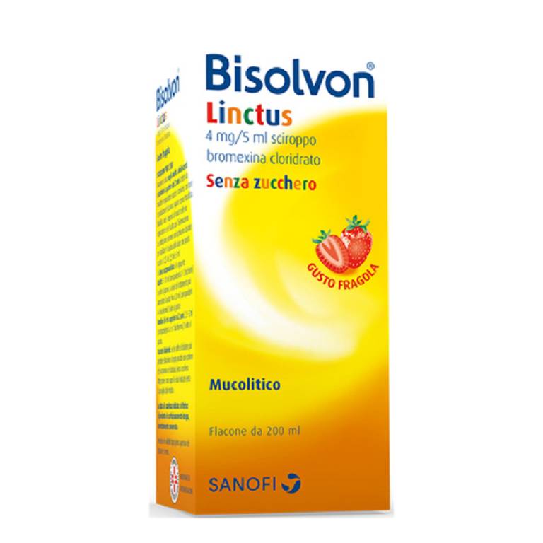 Bisolvon sciroppo flacone 200ml fragola