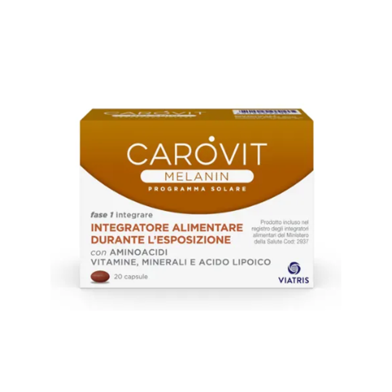 Carovit melanin programma solare 20 capsule