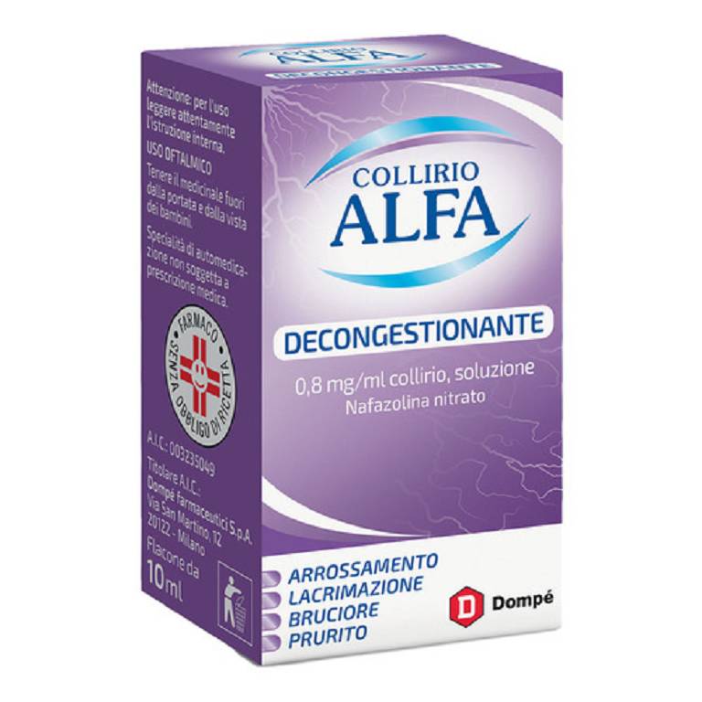 Collirio alfa decongestionante gocce flacone 10ml