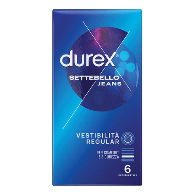 Durex jeans preservativi easy-on 6 pezzi