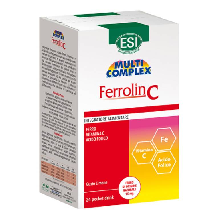 Esi ferrolin C pocket drink 24 bustine