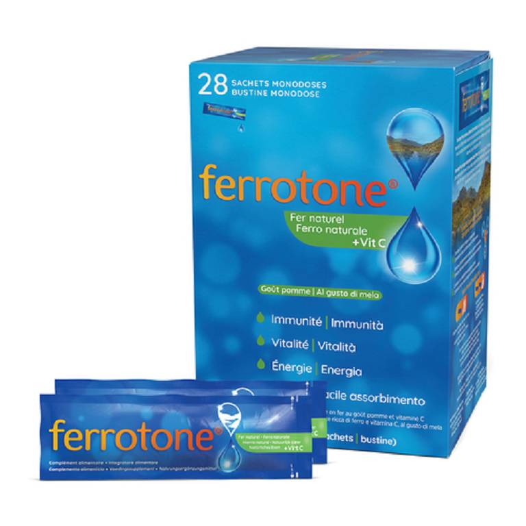 Ferrotone 28 bustine monodose 25ml gusto mela