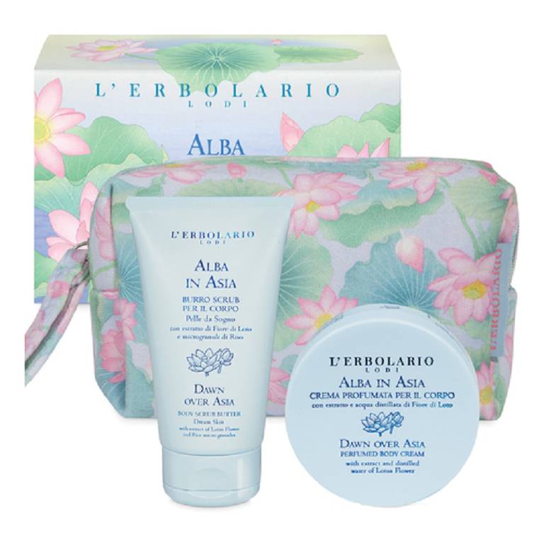 L'erbolario alba in asia beauty pochette pelle da sogno