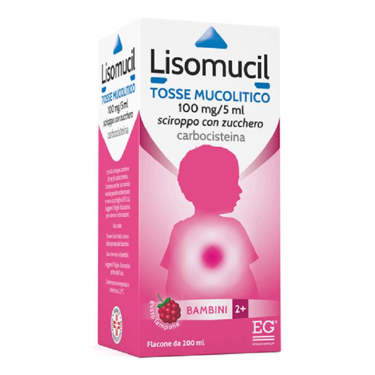 Lisomucil tosse mucolitico bambini sciroppo 2%