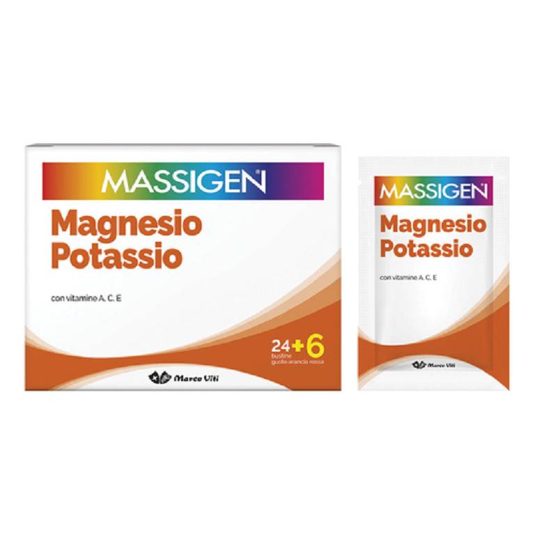 Massigen magnesio e potassio 24+6 bustine