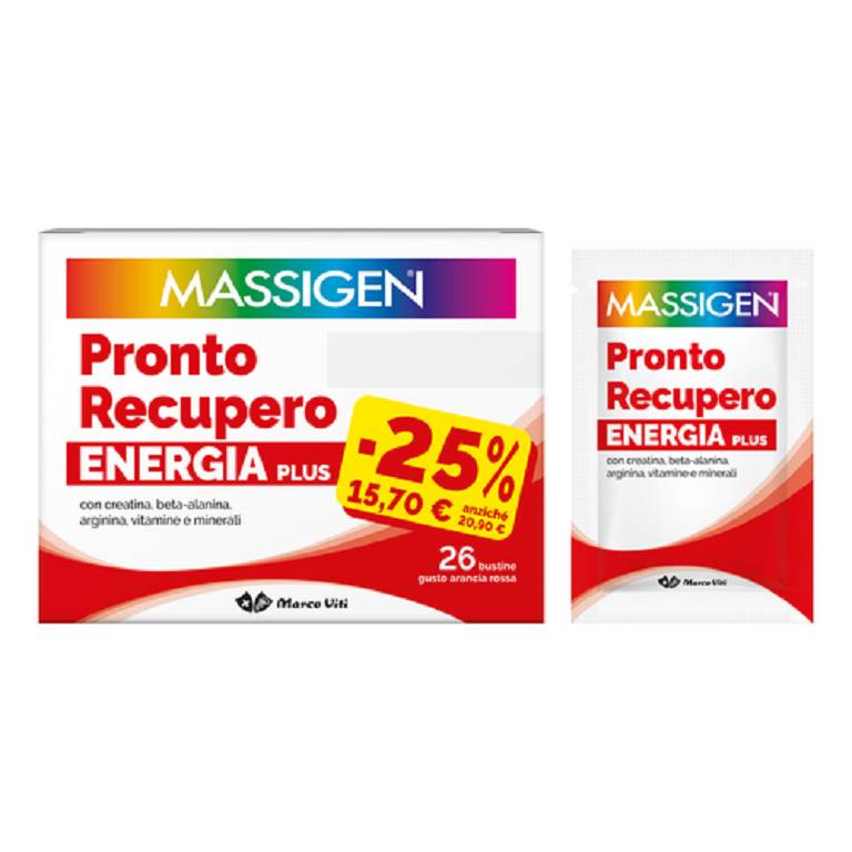 Massigen Pronto Recupero Energia Plus 26 bustine 