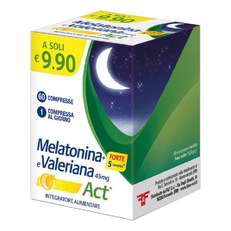 Melatonina 5 forte complex e Valeriana act 60 cpr