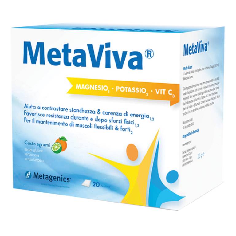 Metaviva Mg K e Vitamina C 20 bustine