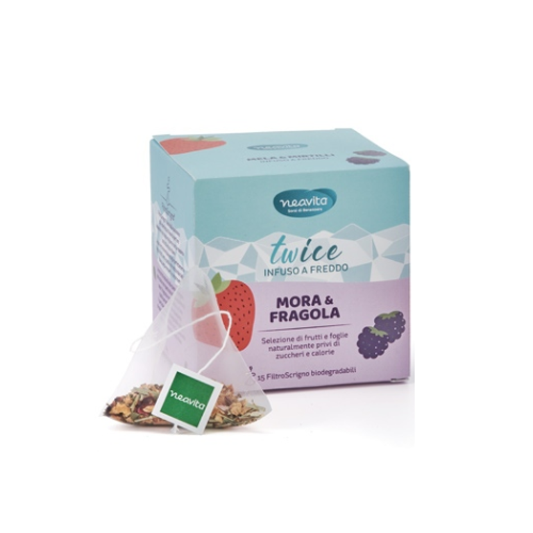 Neavita twice infuso a freddo mora e fragola 15 filtri 