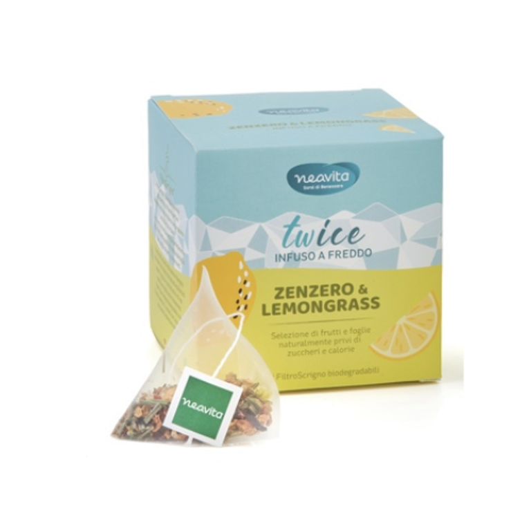 Neavita twice infuso a freddo zenzero e lemongrass 15 filtri 