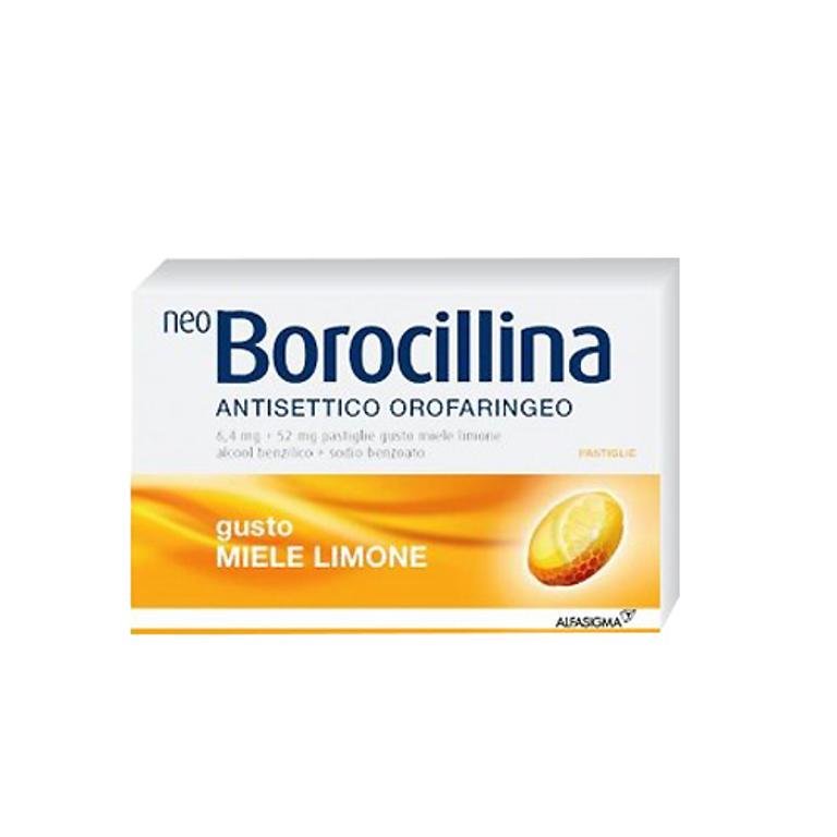 Neoborocillina antisettico orofaringeo 16 pastiglie miele limone