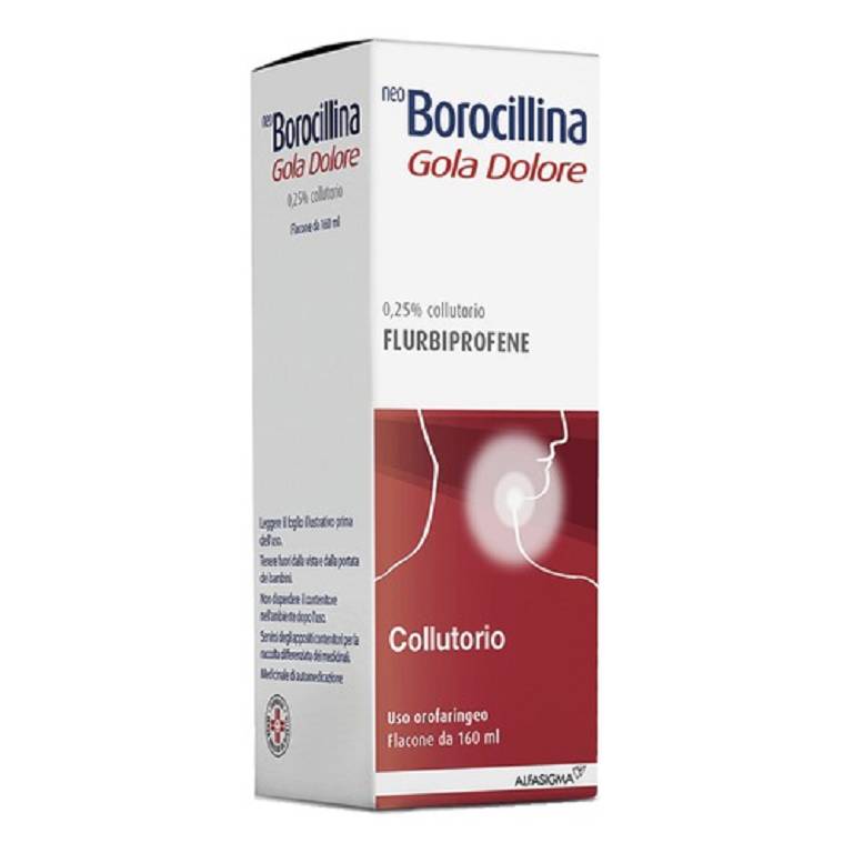 Neoborocillina gola dolore collutorio 160ml