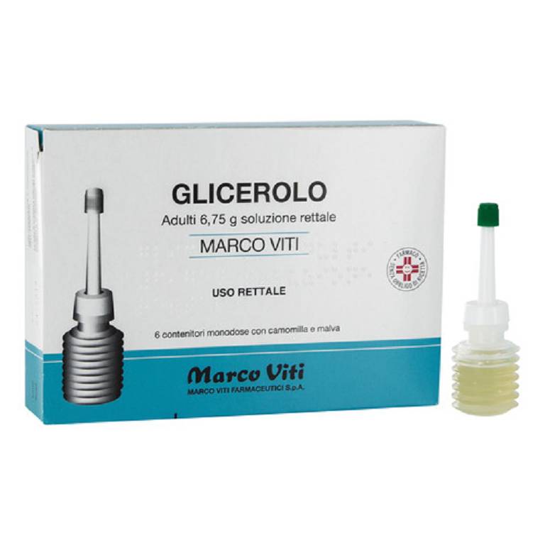 NEW Glicerolo Adulti 6,75 G Soluzione Rettale 6 Contenitori Monodose Con Camomilla E Malva