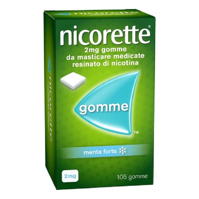 Nicorette 105 gomme masticabili 2mg menta forte