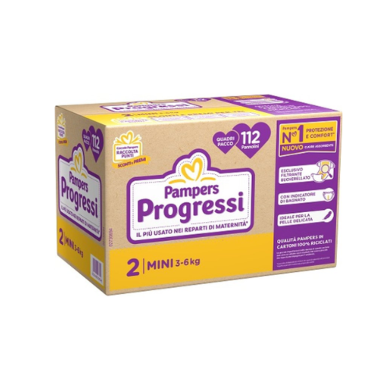 Pampers progressi 2 mini 112 pezzi 