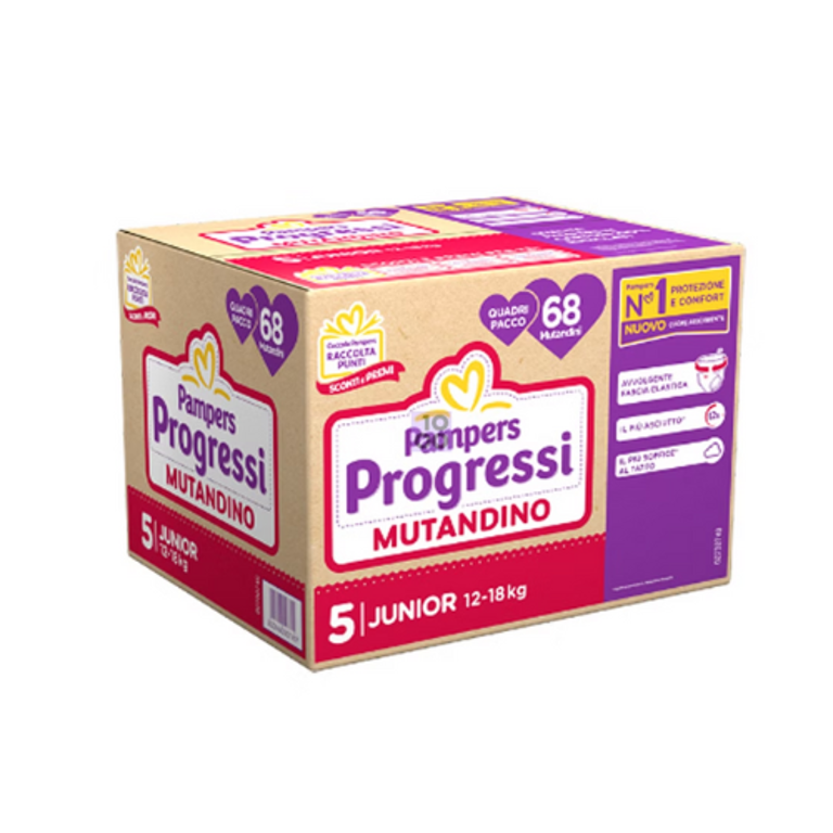 Pampers progressi mutandino 5 junior 68 pezzi 