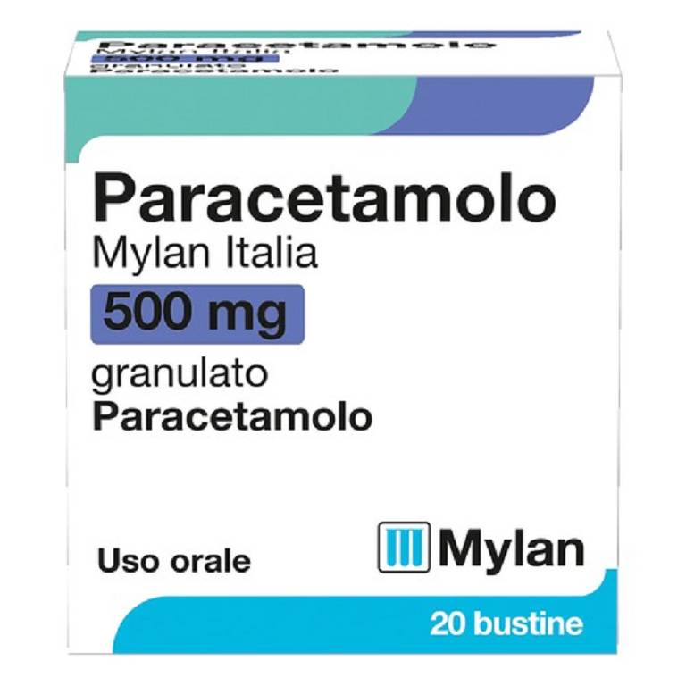 Paracetamolo mylan 20 bustine 500mg
