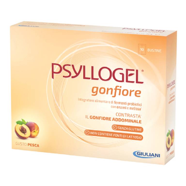 Psyllogel gonfiore pesca 10 bustine