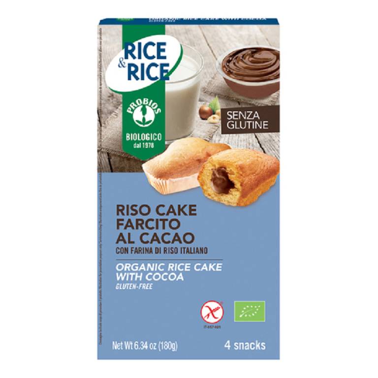 R&R RISO CAKE CACAO 4X45G