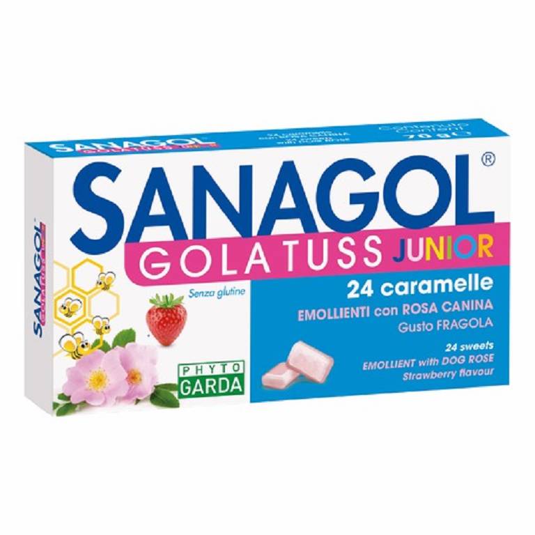 Sanagol gola tuss junior fragola 24 caramelle 