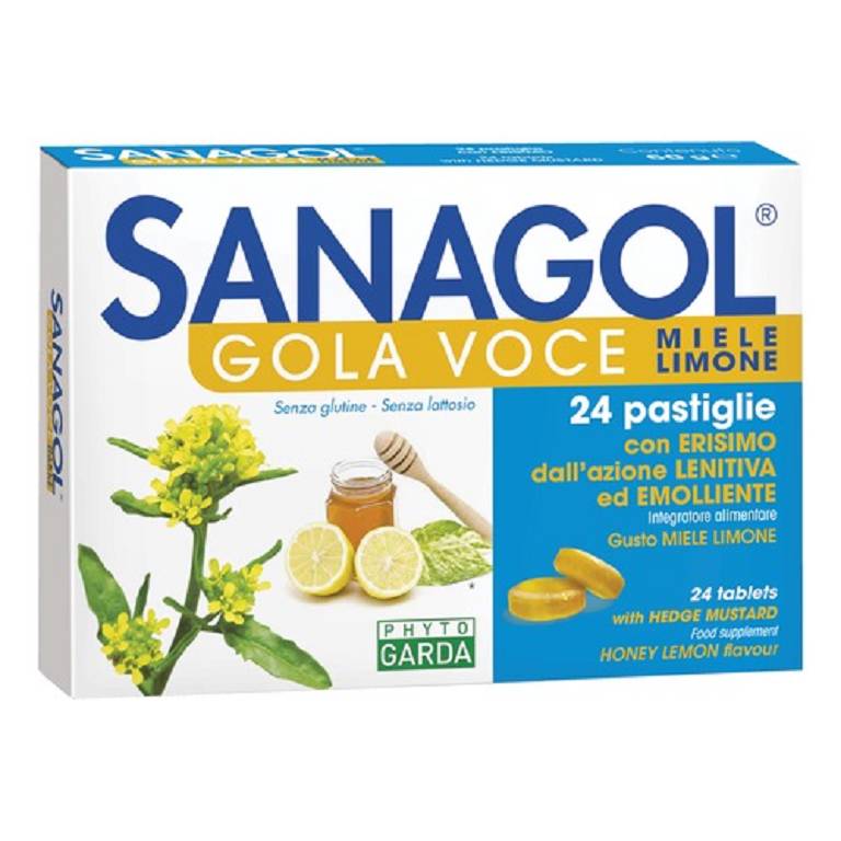 Sanagol gola voce miele limone 24 caramelle 