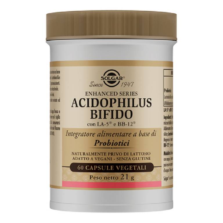 Solgar acidophilus bifido 60 capsule vegetali