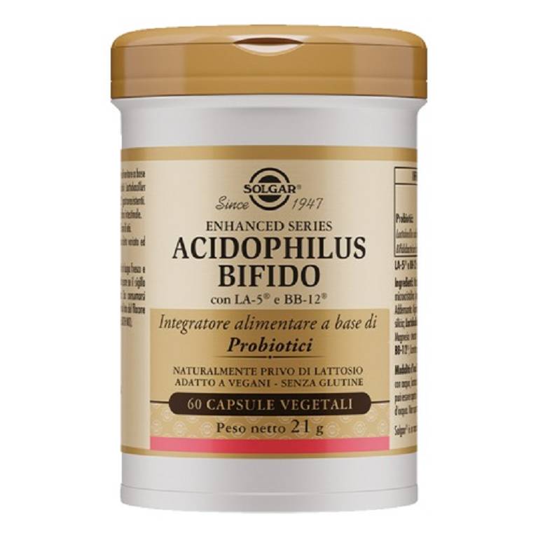 Solgar acidophilus bifido 60 capsule vegetali