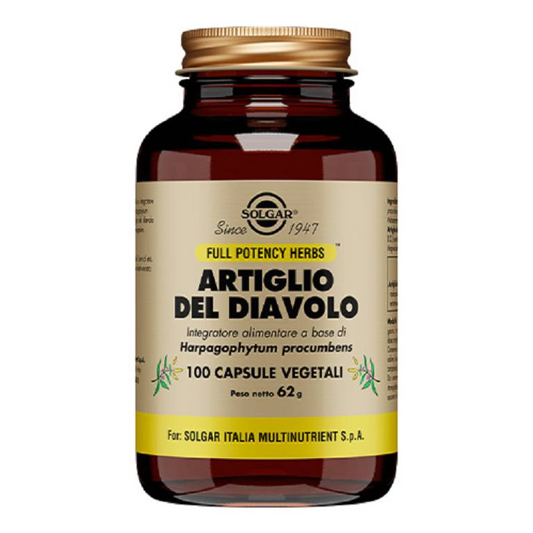 Solgar artiglio diavolo 100 capsule vegetali