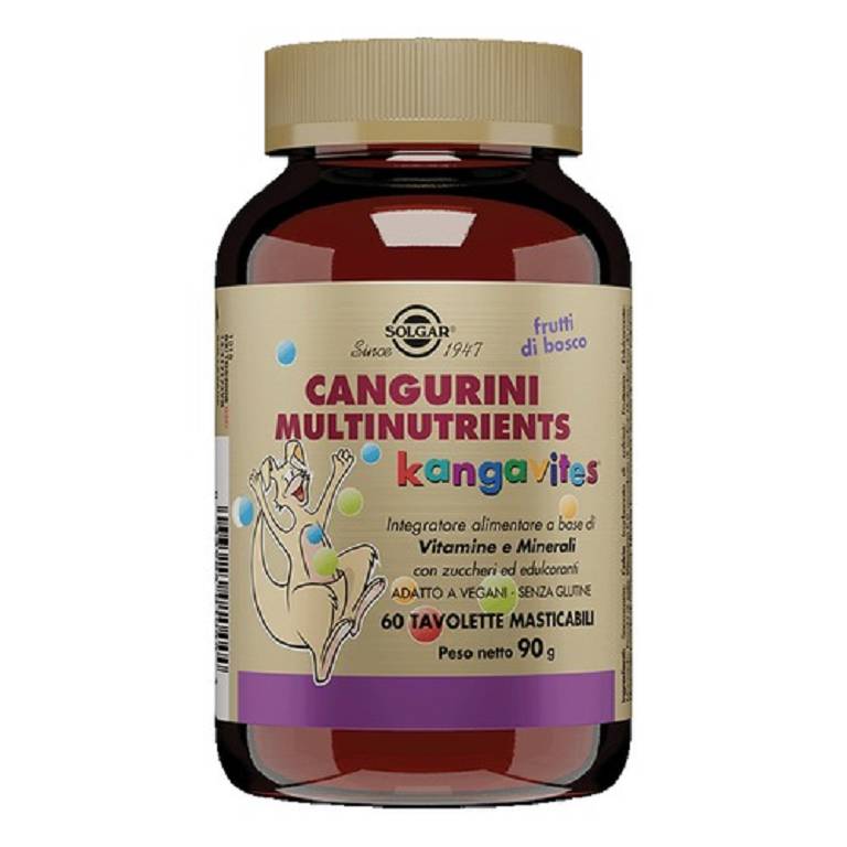 Solgar cangurini multinutrients frutti di bosco 60 tavolette