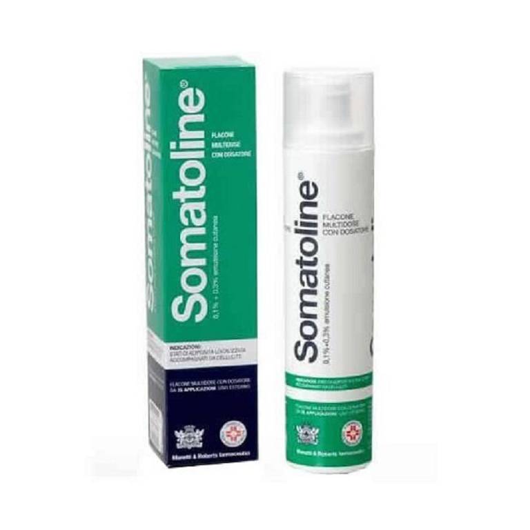 Somatoline emulsione cutanea 0,1% + 0,3% flacone con dosatore 25 applicazioni 250ml