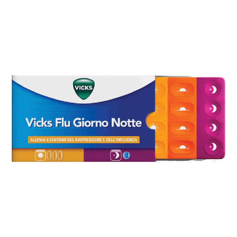 Vicks flu giorno notte 12 + 4 compresse