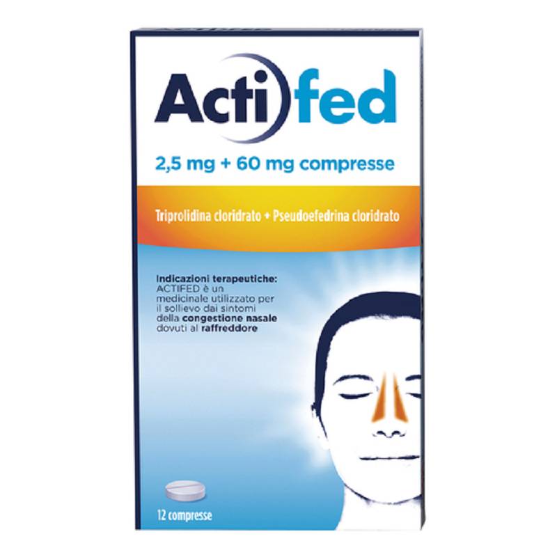 Actifed 12 compresse 2,5 mg+60 mg