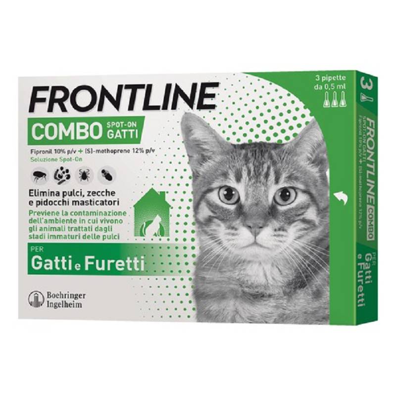 FRONTLINE COMBO*3PIP GATTI/FUR