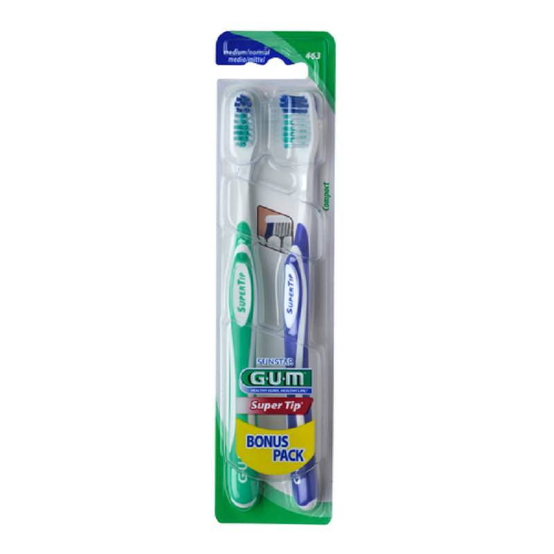 G•U•M Super Tip spazzolino manuale compatto medio 2pz