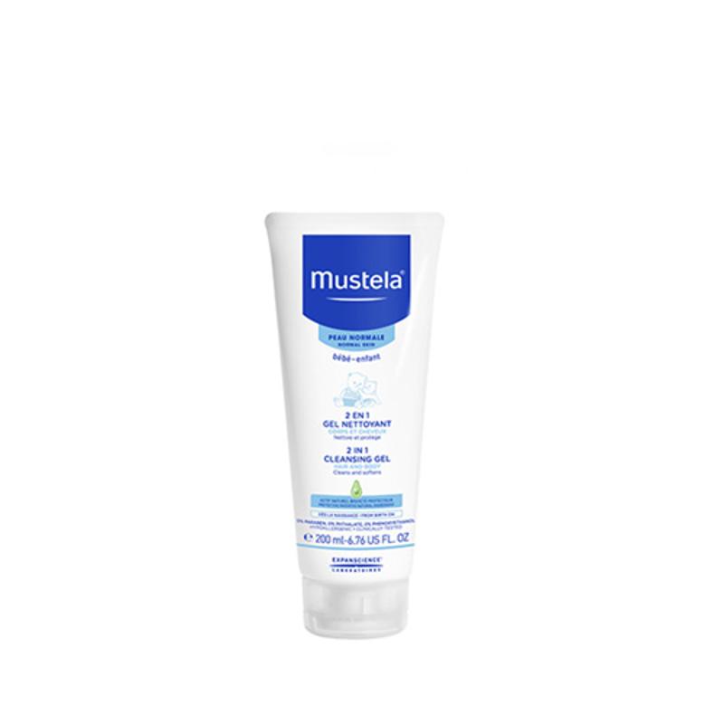 Mustela 2 in 1 gel detergente corpo e capelli 200ml