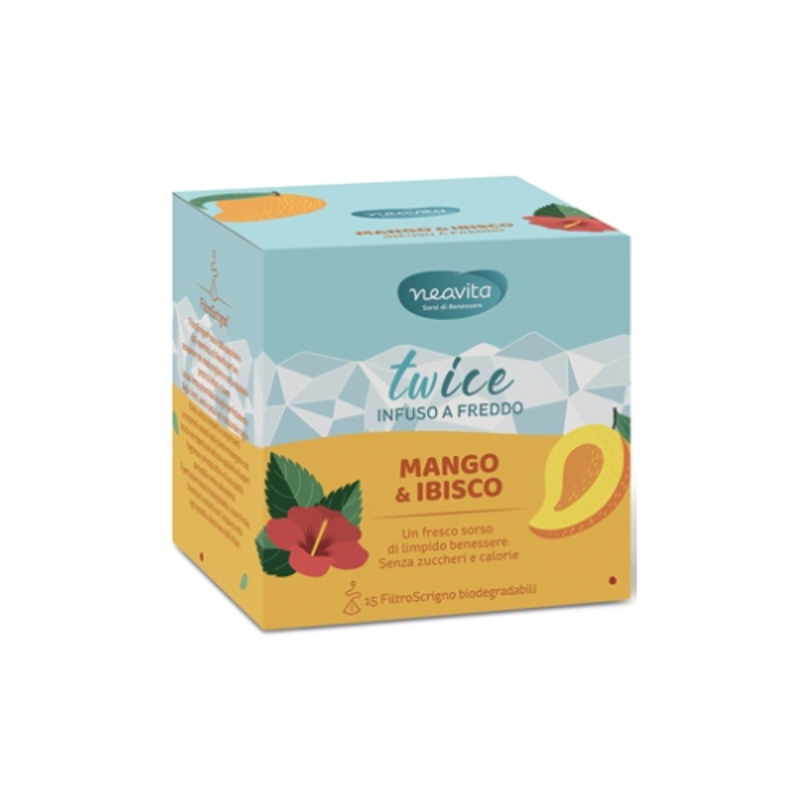 Neavita twice infuso a freddo mango ibisco 15 filtri