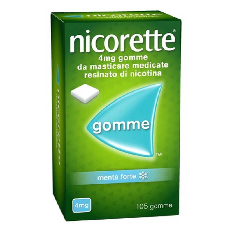 Nicorette 105 gomme da masticare 4mg gusto menta