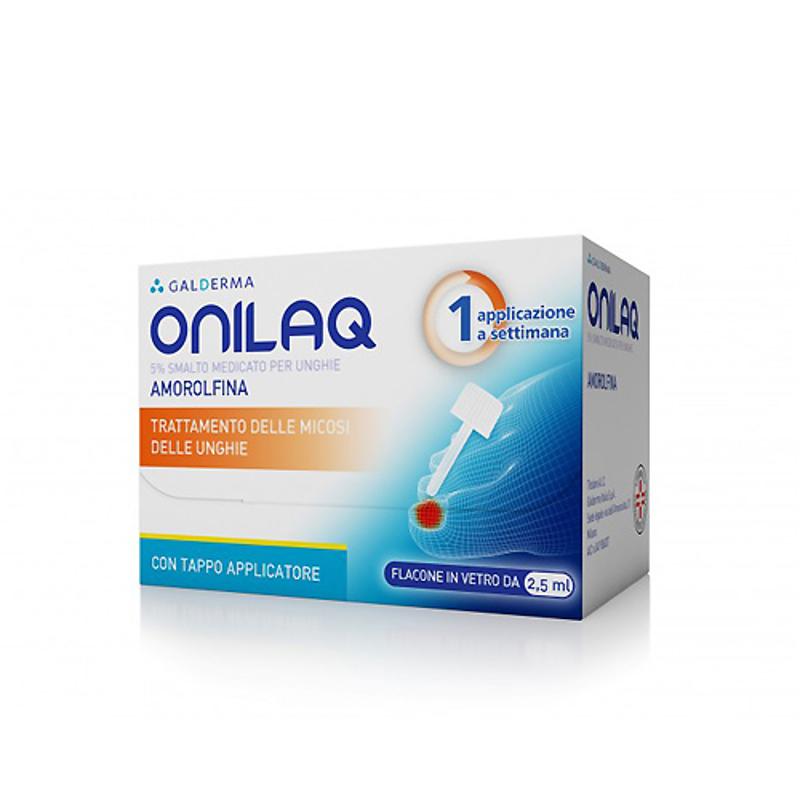 Onilaq 5% smalto medicato micosi unghie tappo applicatore 2,5 ml