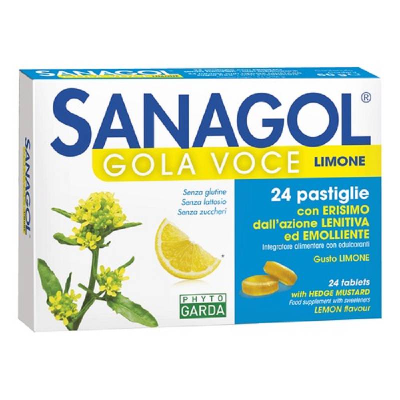 Sanagol gola voce limone senza zucchero 24 caramelle