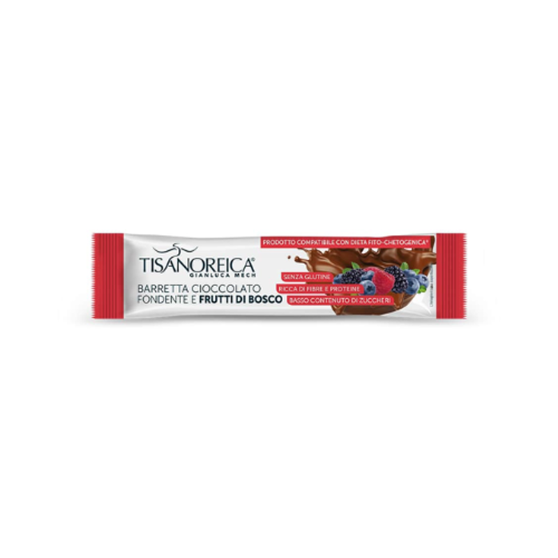 Tisanoreica barretta cioccolato fondente e frutti rossi 
