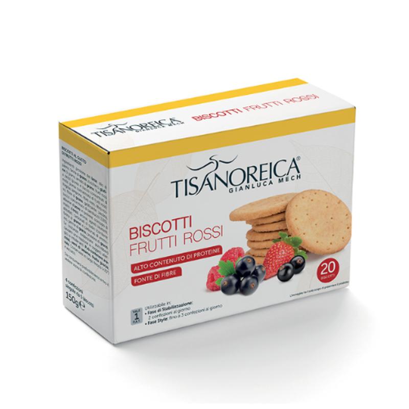 Tisanoreica biscotti frutti rossi (4X5 biscotti)