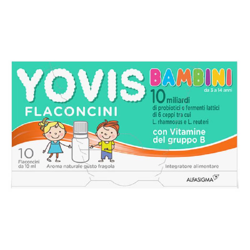 Yovis bambini gusto fragola 10 flaconcini